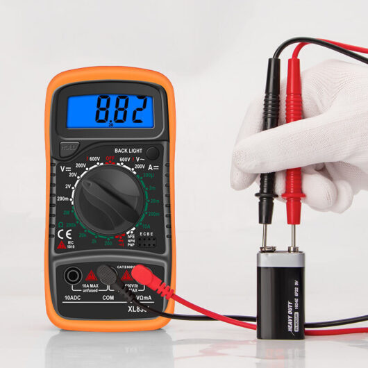 XL830L Digital Multimeter 2000 Counts Mini Multimeter Battery Tester Current Voltage AC DC Resistance Buzzer Transistor Voltmeter Ammeter with
